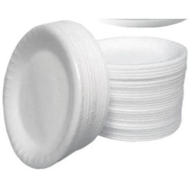 Imagem de 400 Prato De Isopor Térmico Redondo 15Cm Raso Copobrás (1Cx) - Copobra