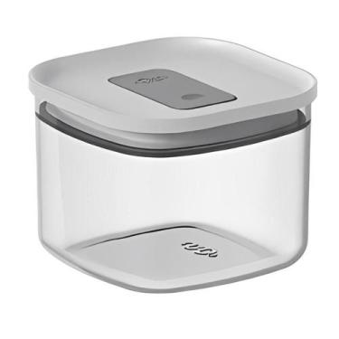 Imagem de Pote Hermético 450Ml Ou Grãos Temperos Quadrado Branco