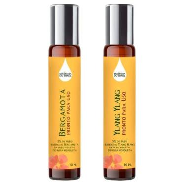 Imagem de Óleos Essenciais Prontos Bergamota, Ylang Ylang Roll On 10Ml - Essênci