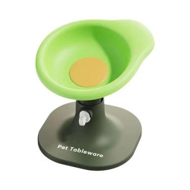 Imagem de Tigela De Água E Comida Para Gatos Com Altura Ajustável, Antiderrapant