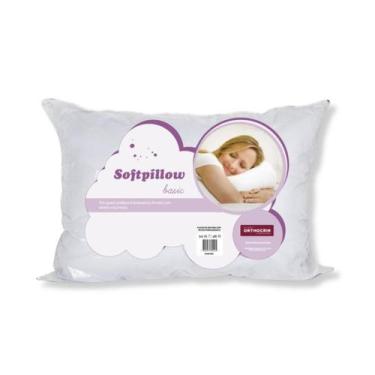 Imagem de Travesseiro Flocos de Espuma Orthocrin Basic Softpillow 43x62x15 Alto 