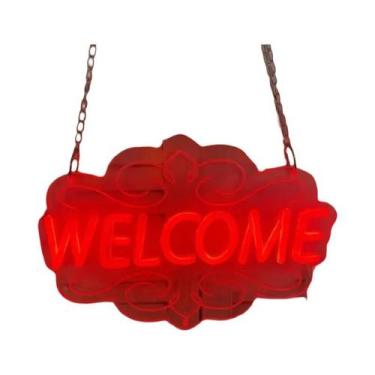 Imagem de Letreiro Neon Coreano De Boas-Vindas Para Restaurante, Loja, Salão, Ca