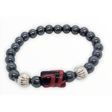 Imagem de Pulseira Exu Hematita Firma E Silicone - Lua Mística - 100% Original -