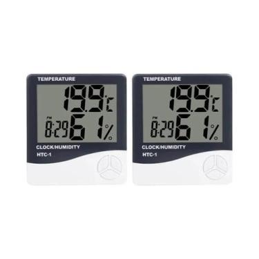 Imagem de Termômetro Digital LCD Interno, Higrômetro Eletrônico, Medidor De Temp