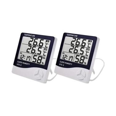 Imagem de Termômetro Digital LCD Interno, Higrômetro Eletrônico, Medidor De Temp