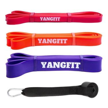 Imagem de Super Band Elástico Extensor Kit 3 Intensidades + Âncora de Porta-Unissex