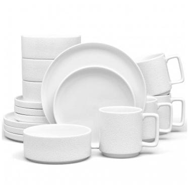 Imagem de Aparelho de Jantar para Todas as Ocasiões, Elegância e Sofisticação para Sua Mesa com 16 Peças, Formato Redondo e Material de Porcelana