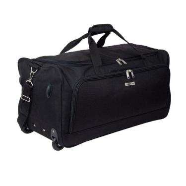 Imagem de Bolsa Sacola Com Carrinho Média Preta Sestini