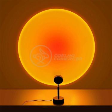 Imagem de Mini Ring Light Sunset Projetor Luminária Vermelho