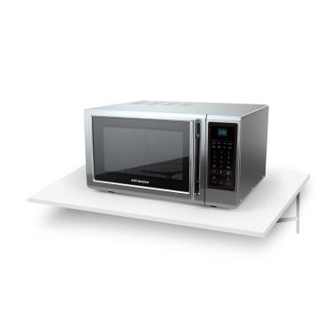Imagem de Prateleira para Micro-ondas PRAT-K PRAT P/ MICROONDAS 60cm Branco MDP Ajustável 50kg