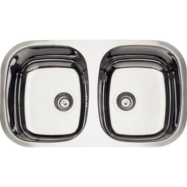 Imagem de Cuba Dupla Inox Alto Brilho 77X40Cm 34Bl Tramontina 94030203