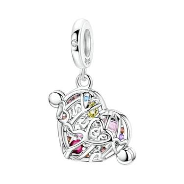 Imagem de Pingente De Coração Aberto Em Prata Esterlina 925 Para Pulseira, Prese