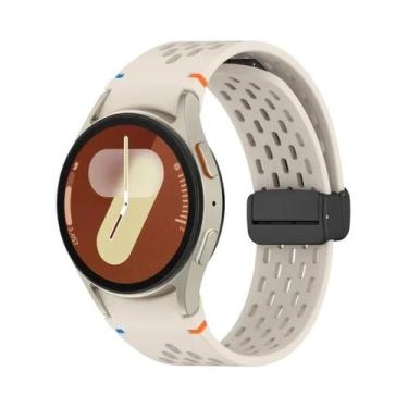 Imagem de Pulseira De Silicone Para Samsung Galaxy Watch 40mm 44mm Com Fecho Mag