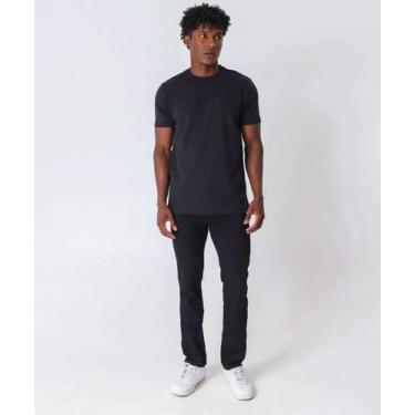 Imagem de Calça Masculina Jeans Reta Bolsos Preto-69017 - Vizzy, Jeans preto, 48