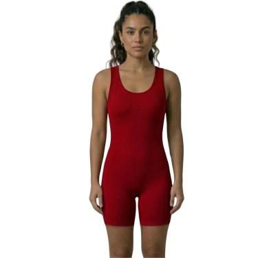 Imagem de Macaquinho Fitness Liso Bella Fiore Sem Bojo Suplex Roupa Academia Treino Moda Feminina Musculação-Feminino