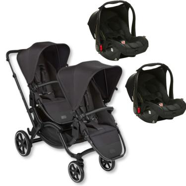 Imagem de Carrinho De Bebe Duplo Zoom Ink (Preto) + Bebe Conforto - Abc Design