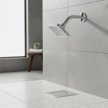 Imagem de Kit Banheiro Ducha Quadrada Fit + Ralo Click Inox 10x10 - CONCEPT META