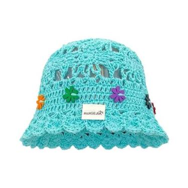 Imagem de Chapéu De Verão Feminino Coreano Feito À Mão Com Decoração De Flores, 