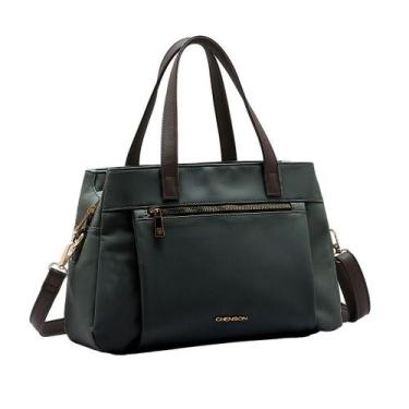 Imagem de Bolsa Feminina Chenson Pequena Microfibra Mão E Transversal, Chumbo cg