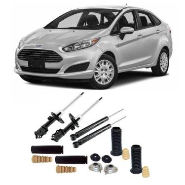 Imagem de 04 Amortecedores + 04 Kits Batentes Ford New Fiesta 2011 Até 2018 Dian