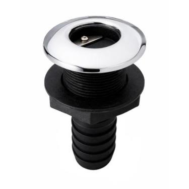 Imagem de Bn1542 - saida de costado thru-hull nylon preto anti-retorno acabament
