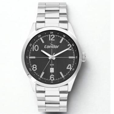 Imagem de Relogio masculino prata fundo preto Condor original CO2115MXR/4P-Masculino