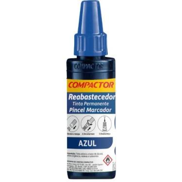 Imagem de Tinta Marcador Permanente Reabastecedor 030ML Azul CX.C/12 - Compactor