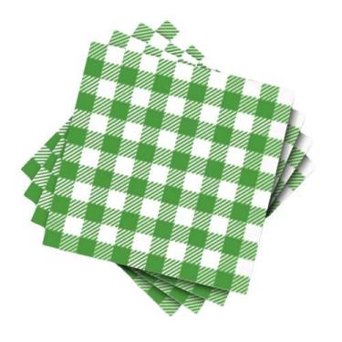 Imagem de Guardanapo de Papel Campfestas Xadrez Verde 19,5x22,5cm