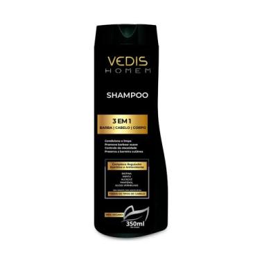 Imagem de Shampoo 3 em 1 WNF Masculino  Barba, Cabelo e Corpo com Biotina e Pant
