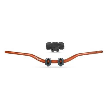 Imagem de Guidão Vyrus Baixo Fat Bar 28mm C/ Protetor Espuma, Laranja