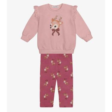 Imagem de Conjunto Blusão com Legging Menina Trick Nick Rosa, 2, Rosa