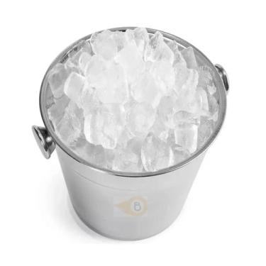 Imagem de Baldinho Gelo Pequeno Inox Bebidas Whisky Drinks Bar 970ml - udbras
