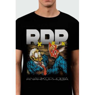 Imagem de Camiseta Ratos de Porão Anarkophobia João Oficial Of0044 RCH, Preto, X