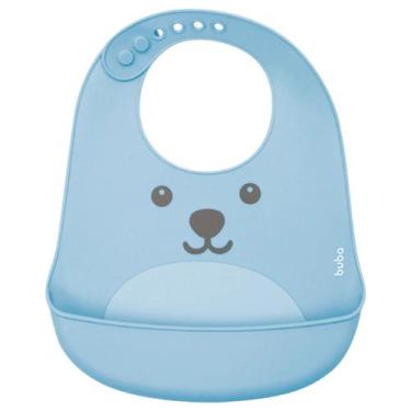Imagem de Babador em silicone com pega-migalhas gumy azul 12092 - Buba