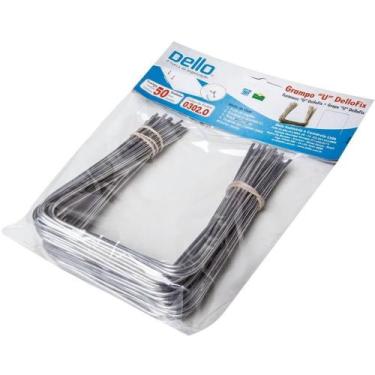 Imagem de Grampo Trilho Metal Grampo U S/TRILHO Prata C/50U Pacote - Dello