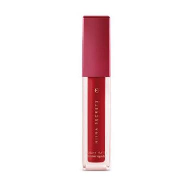 Imagem de Batom Líquido Niina Secrets Skinny Matte Vermelho Hibisco 5ml - Eudora