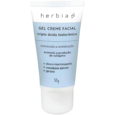 Imagem de Gel Creme Facial Herbia Triplo Ácido Hialurônico 50g, Amarelo