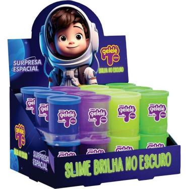 Imagem de Slime Gelelé Brilha no Escuro Fosforescente Display com 24 Unidades Doce Brinquedo