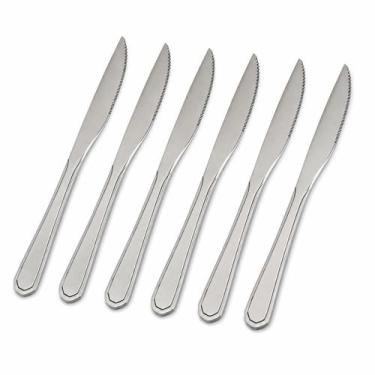 Imagem de Kit 6 Facas de Churrasco Inox 21cm - Becca Home