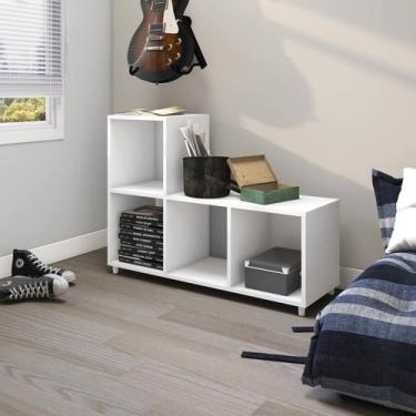 Imagem de Estante de Livros 90CMX66CM L Multiuso E1717 Branco - Tecno Mobili