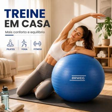 Imagem de Bola Emborrachada Yoga Pilates Atividades Exercícios Gestação com Bomb