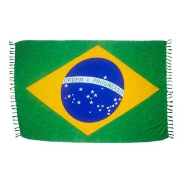 Imagem de Canga de Praia Bandeira do Brasil Oficial Poliester - DEEYAA INDIANA