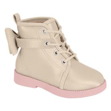 Imagem de Bota coturno molekinha baby 2184.100, Creme napa, 23