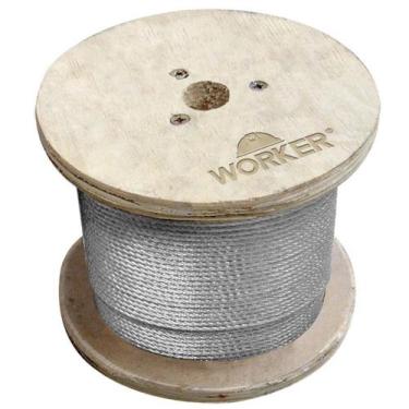 Imagem de Cabo De Aço 6x19 1/8" Galvanizado 500m 3,20mm Af 210536 Worker - Acero