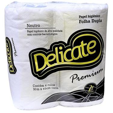 Imagem de Papel Higiênico Macio Premium 30Mts com 4 rolos - CV DESCARTAVEIS
