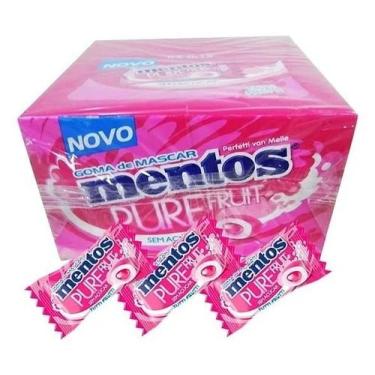 Imagem de Chiclete Mentos Pure Fruit Tutti-frutti Caixa C/60 -perfetti