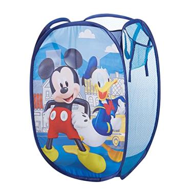 Imagem de Idea Nuova Disney Mickey Mouse Pop Up Laundry Storage Hamper with Durable Carry Handles, 21" H x 13.5" W X 13.5" L