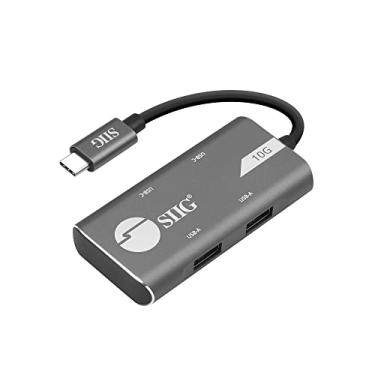 Imagem de SIIG Hub de 4 portas USB 3.1 Geração 2 10G - 2 portas USB-C e 2 portas USB-A em taxas de transferência de dados de alta velocidade, Plug-n-Play para sistemas Windows e Mac (JU-H40G11-S1)