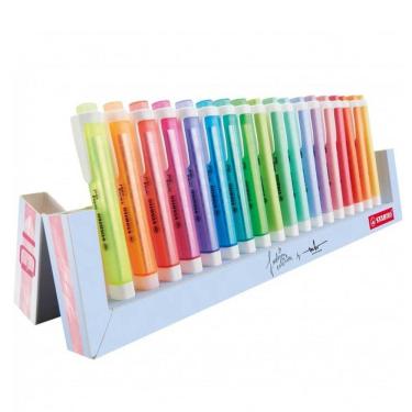 Imagem de Kit Marca Texto Stabilo Swing Cool 18 Canetas Estojo Deskset Edição Especial