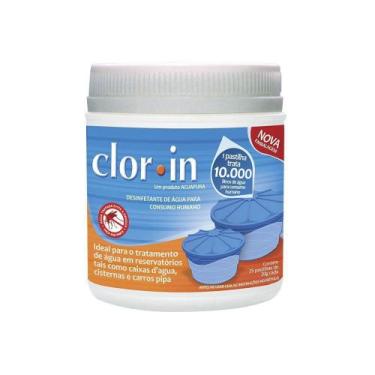 Imagem de Cloro Clorin Para 10.000 Litros D'água Embalagem Com 25 Pastilhas